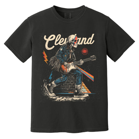 Cleveland HOF Skeleton T-Shirt | Comfort Colors® 1717 Black