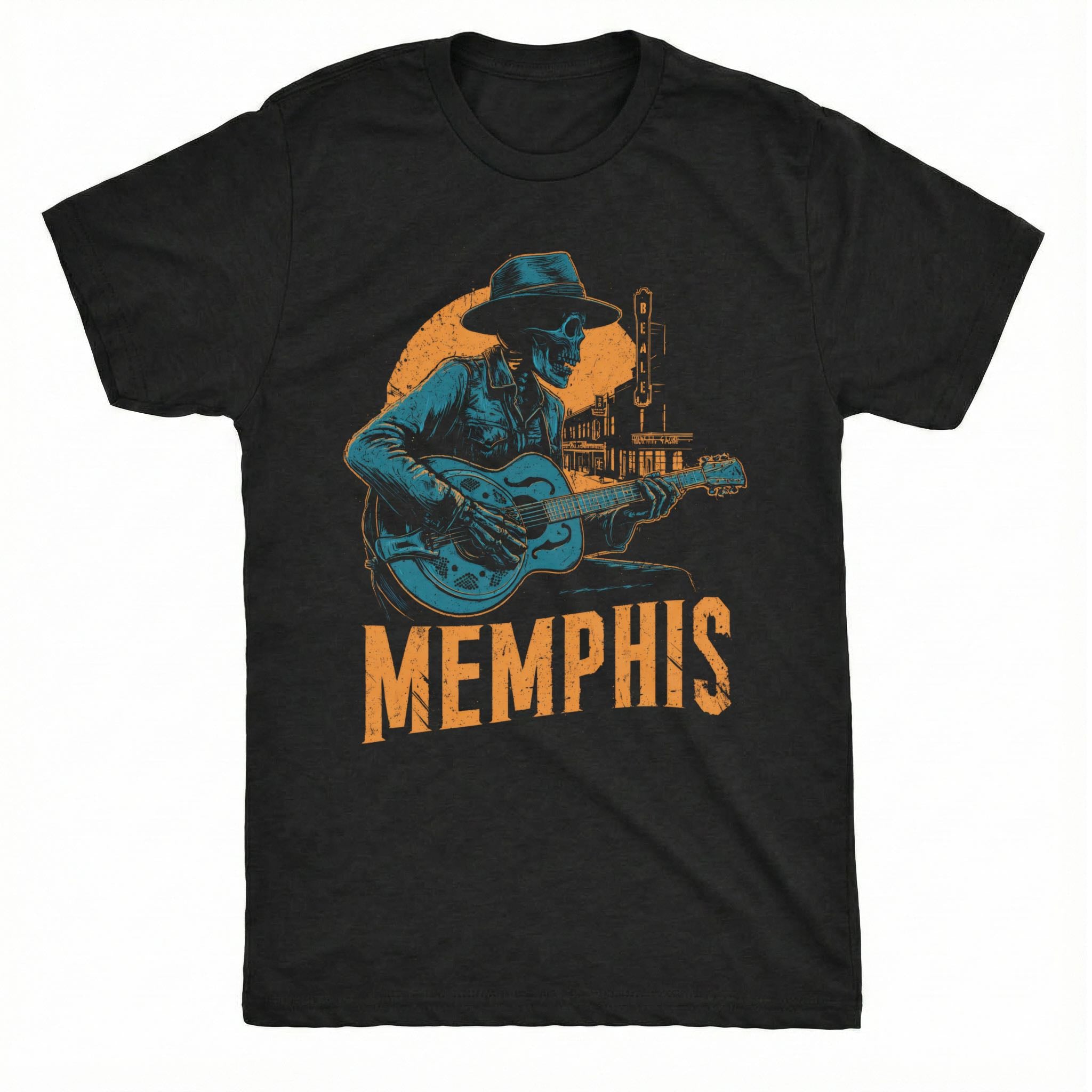 Memphis Blues T-Shirt | Comfort Colors® 1717 Black