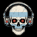 Skull Flag Tee Design Black