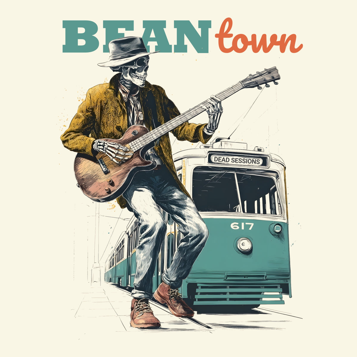 Btown Trolly T-Shirt Design Natural