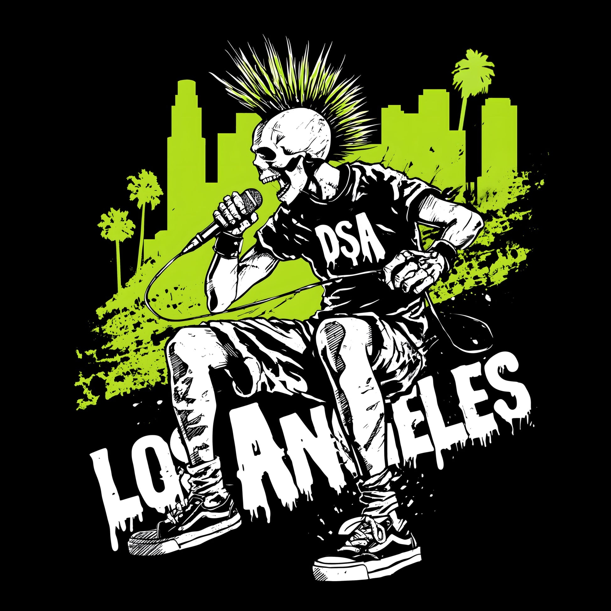 L.A. Punk T-Shirt Design Black