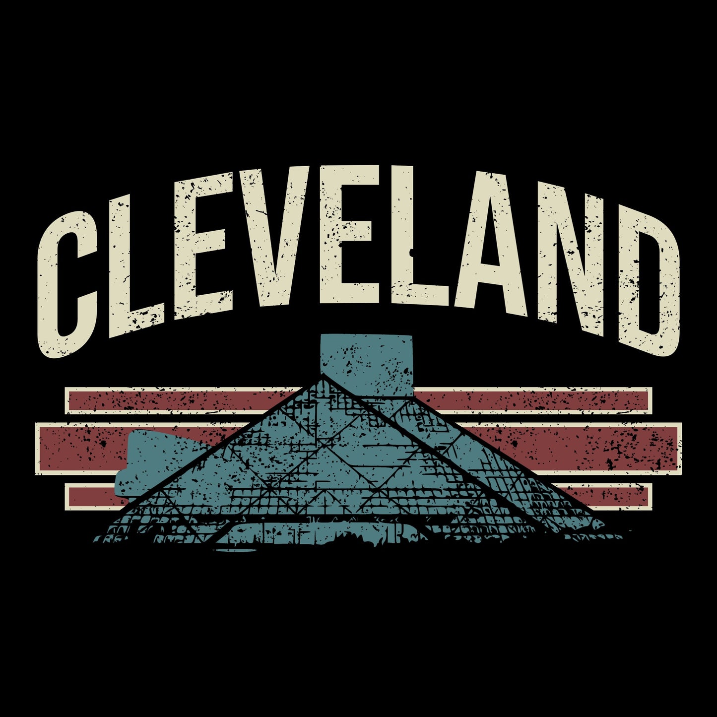 Cleveland Monument Tee Design Black