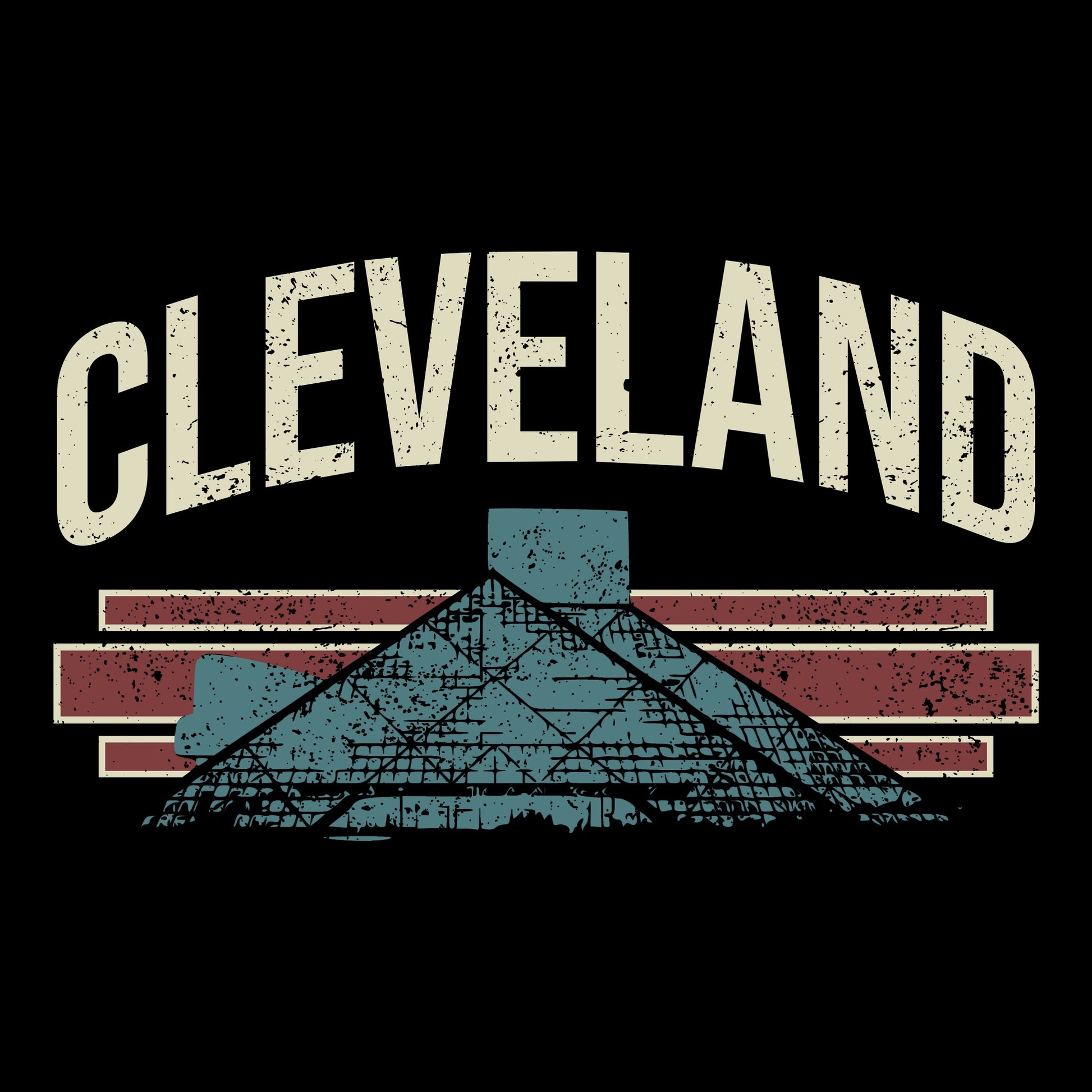 Cleveland Monument Tee Design Black