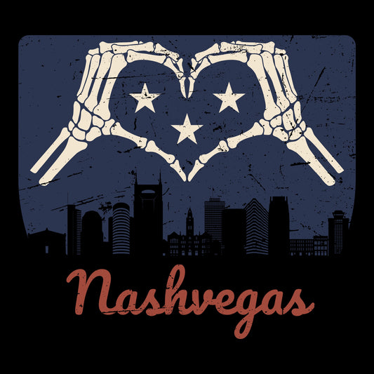 Nashville Heart Tee Design Black