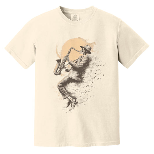 Jazz Bones Skeleton T-Shirt | Comfort Colors® 1717 Ivory