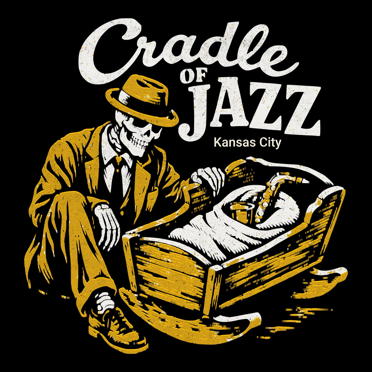 Cradle of Jazz Tee Design Black
