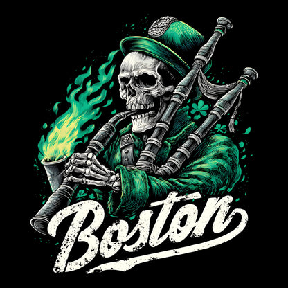 Boston Pipes T-Shirt Design Black