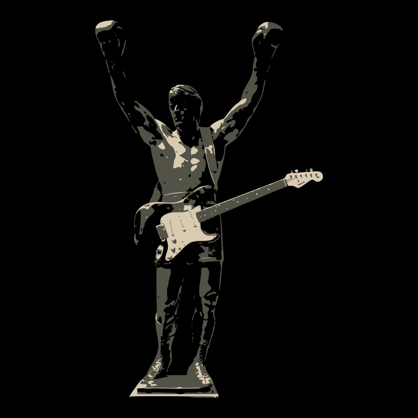 Rockin Rocky Tee Design Black