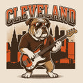 Cleveland Dog Tee Design Natural