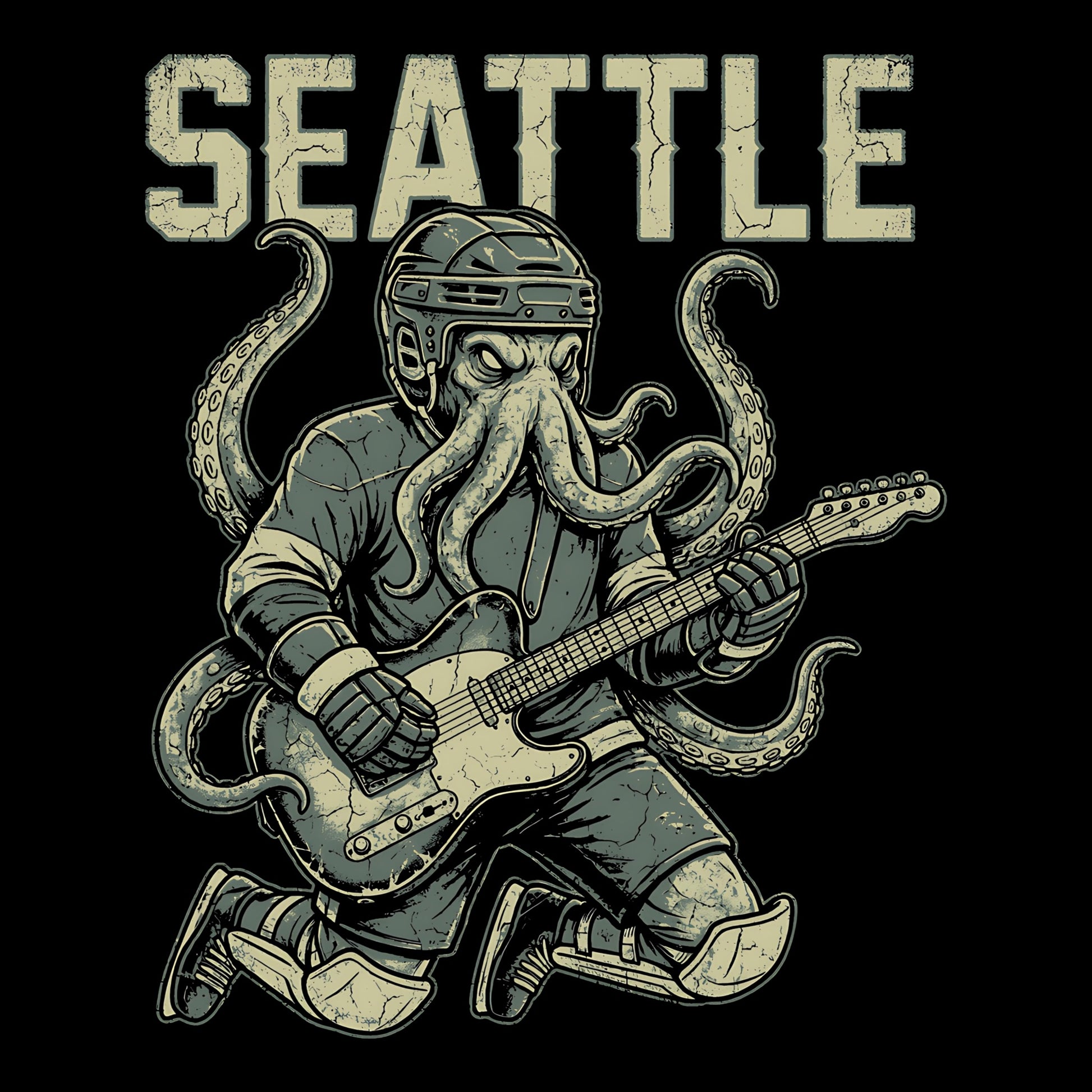 Kraken Tee Design Black