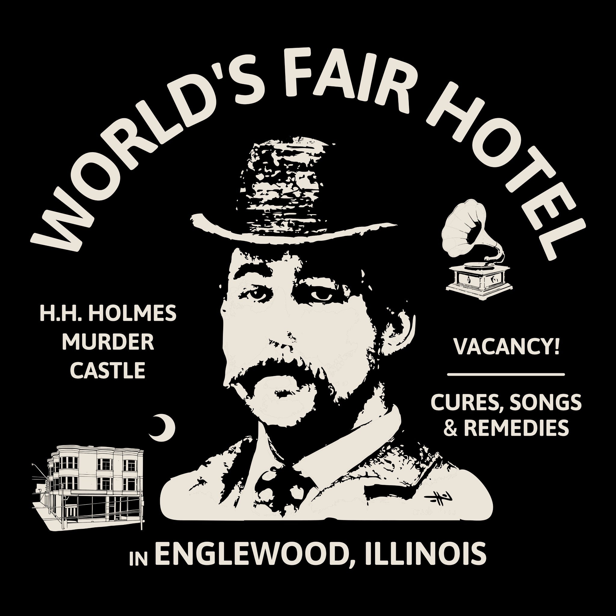 Murder Castle Tee Design Black