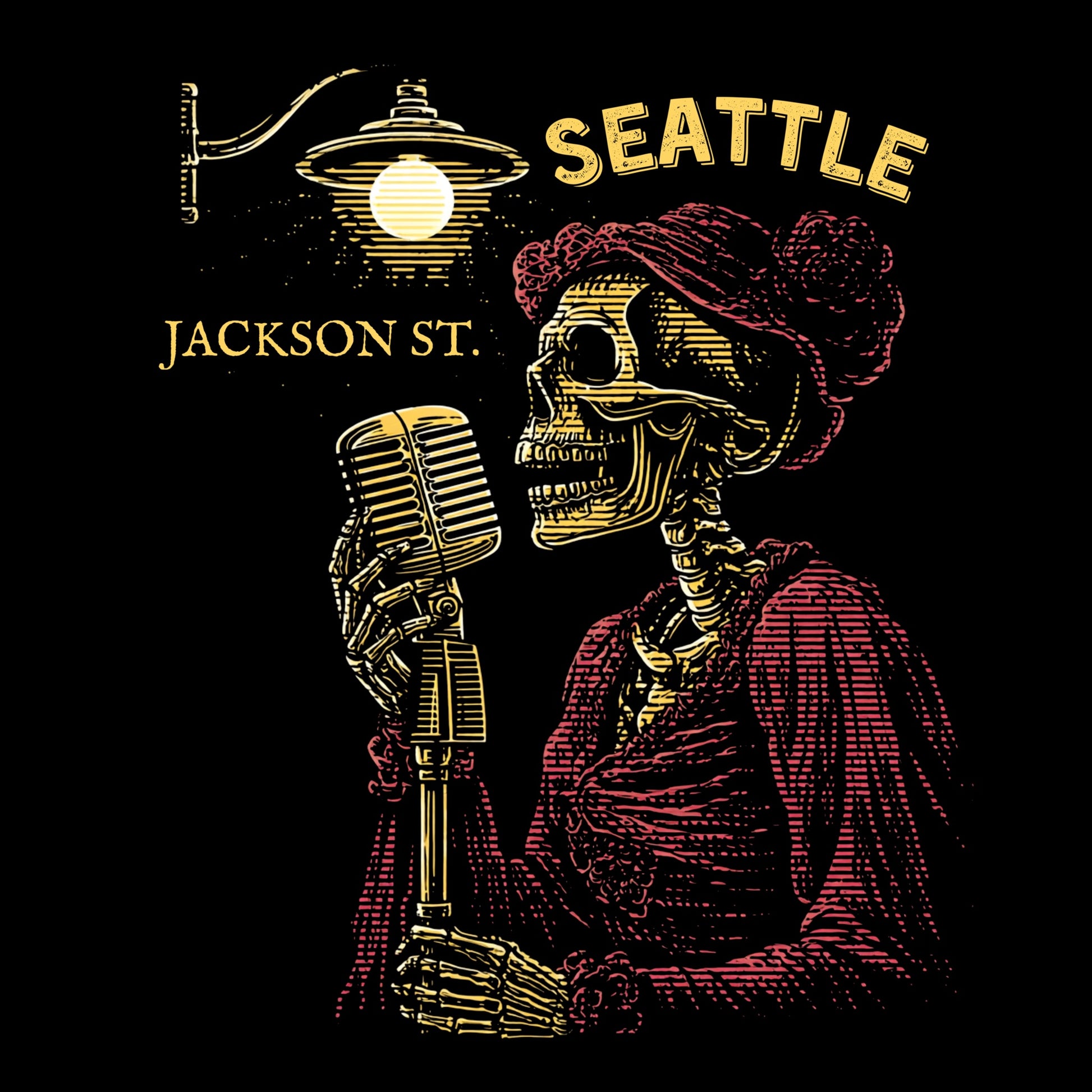 Seattle Jazz Tee Design Black
