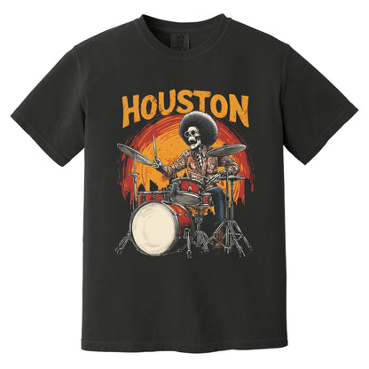 Houston Drummer T-Shirt | Comfort Colors® 1717 Black