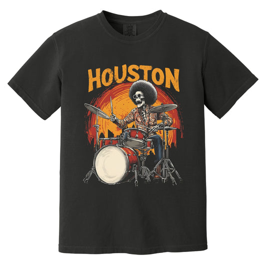 Houston Drummer T-Shirt | Comfort Colors® 1717 Black