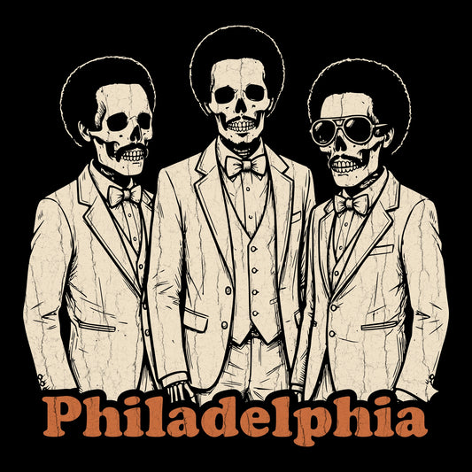 70s Philly Tee Design Black