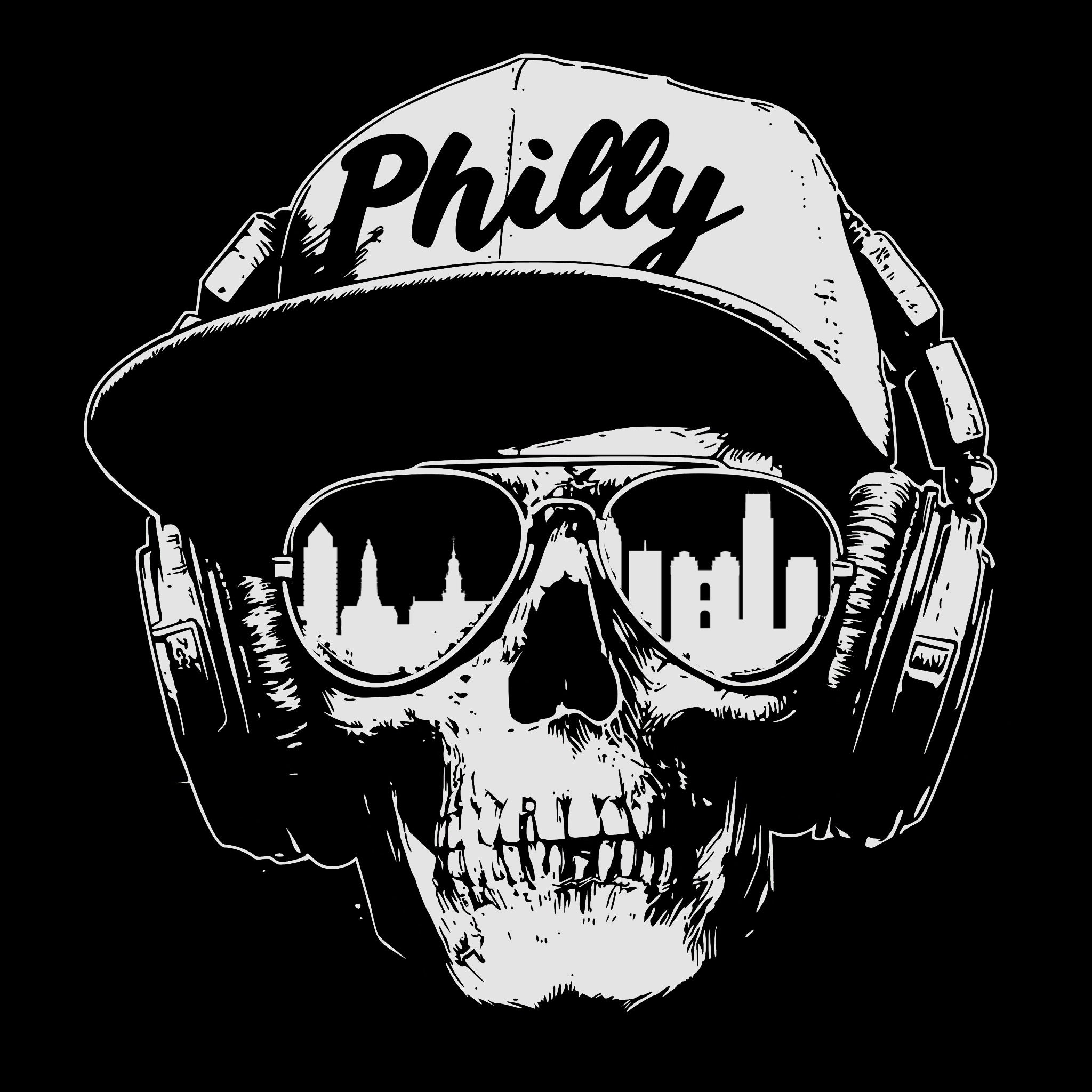 Philly Smile Tee Design black