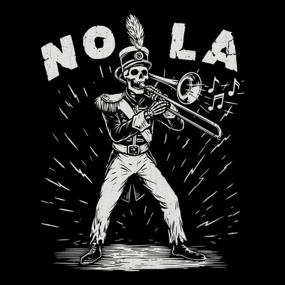 2nd Line Trombone Tee Design Black