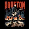 Houston Rocker T-Shirt Design Black
