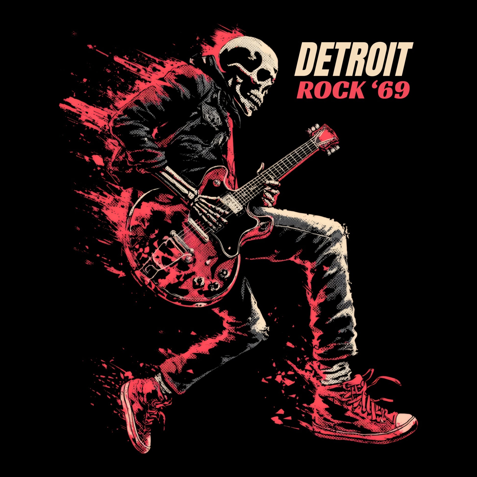Rock '69 T-Shirt Design Black