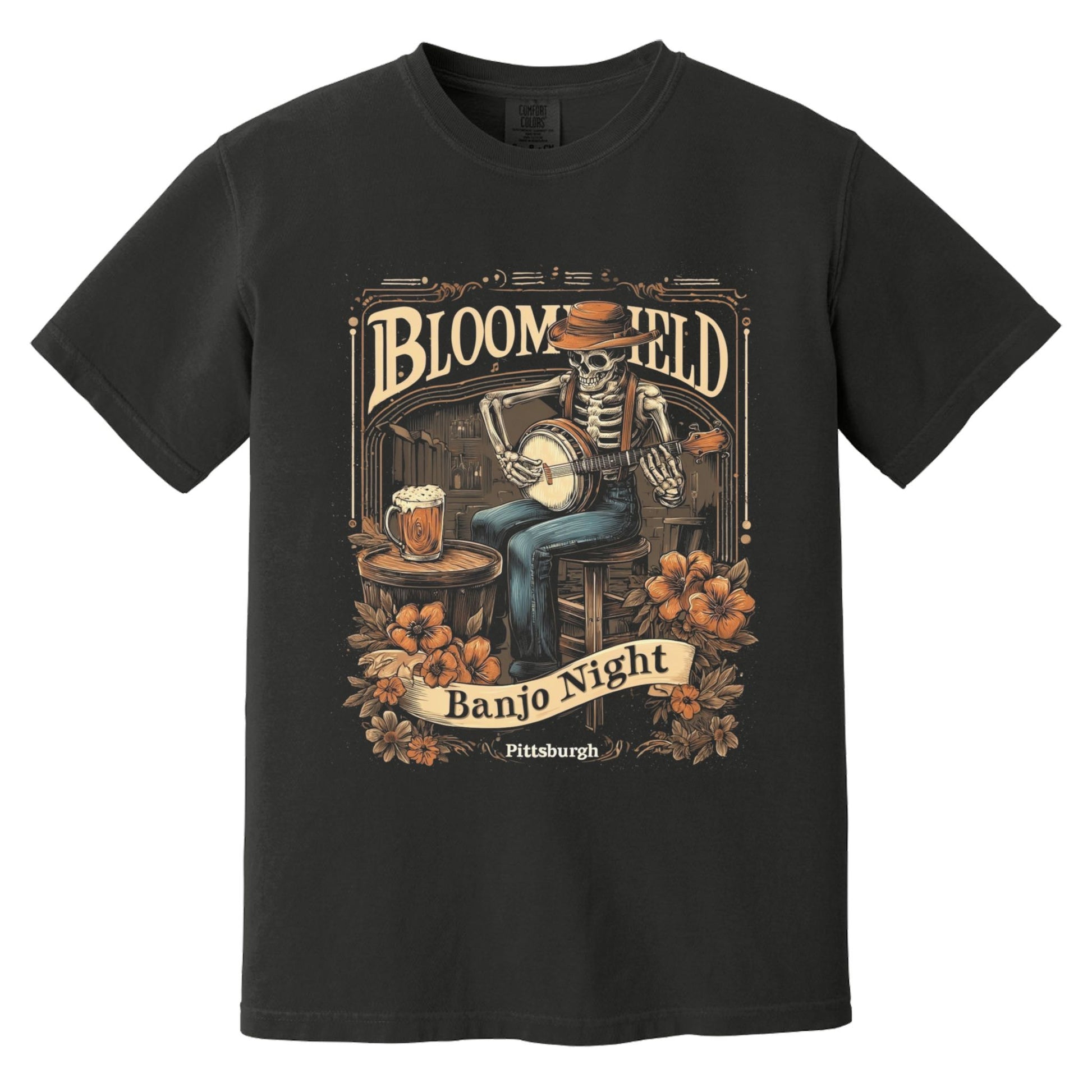 Bloomfield Banjo T-Shirt | Comfort Colors® 1717 Black