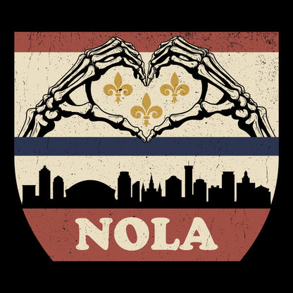 NOLA Heart Tee Design Black