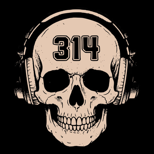 314 Skull Tee Design Black