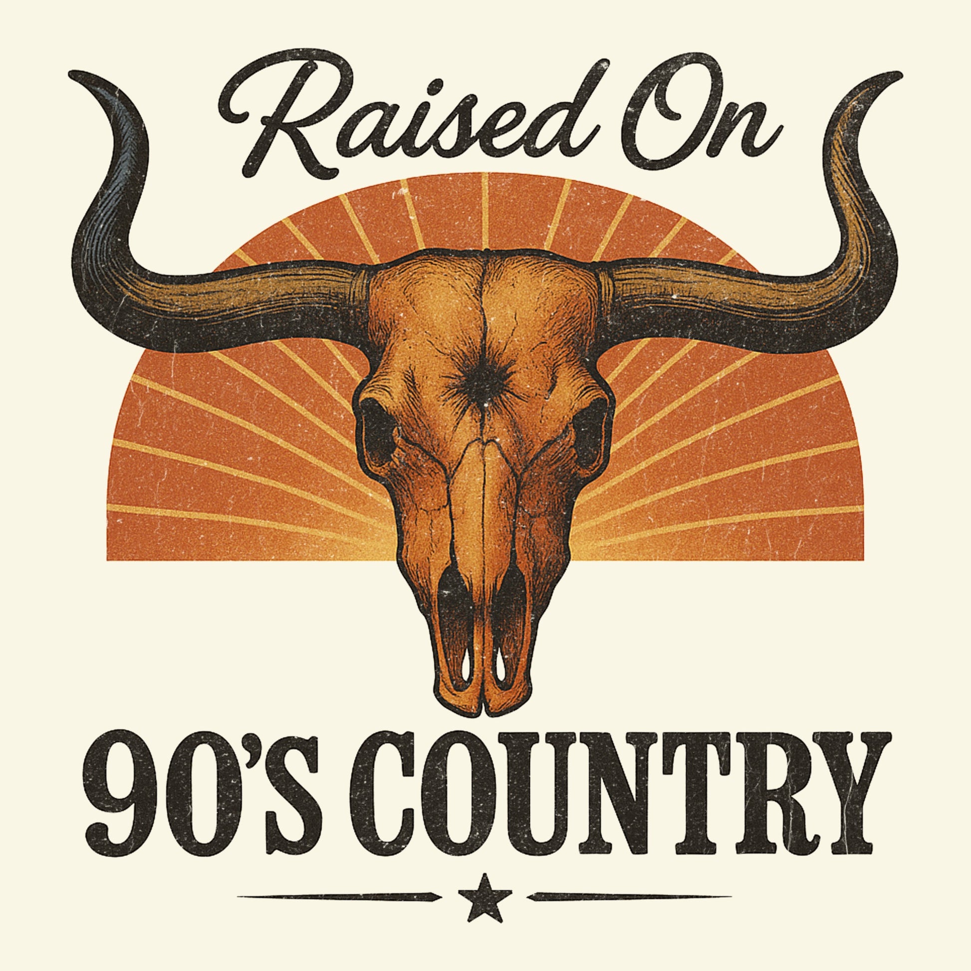 90s Country Tee Design Natural