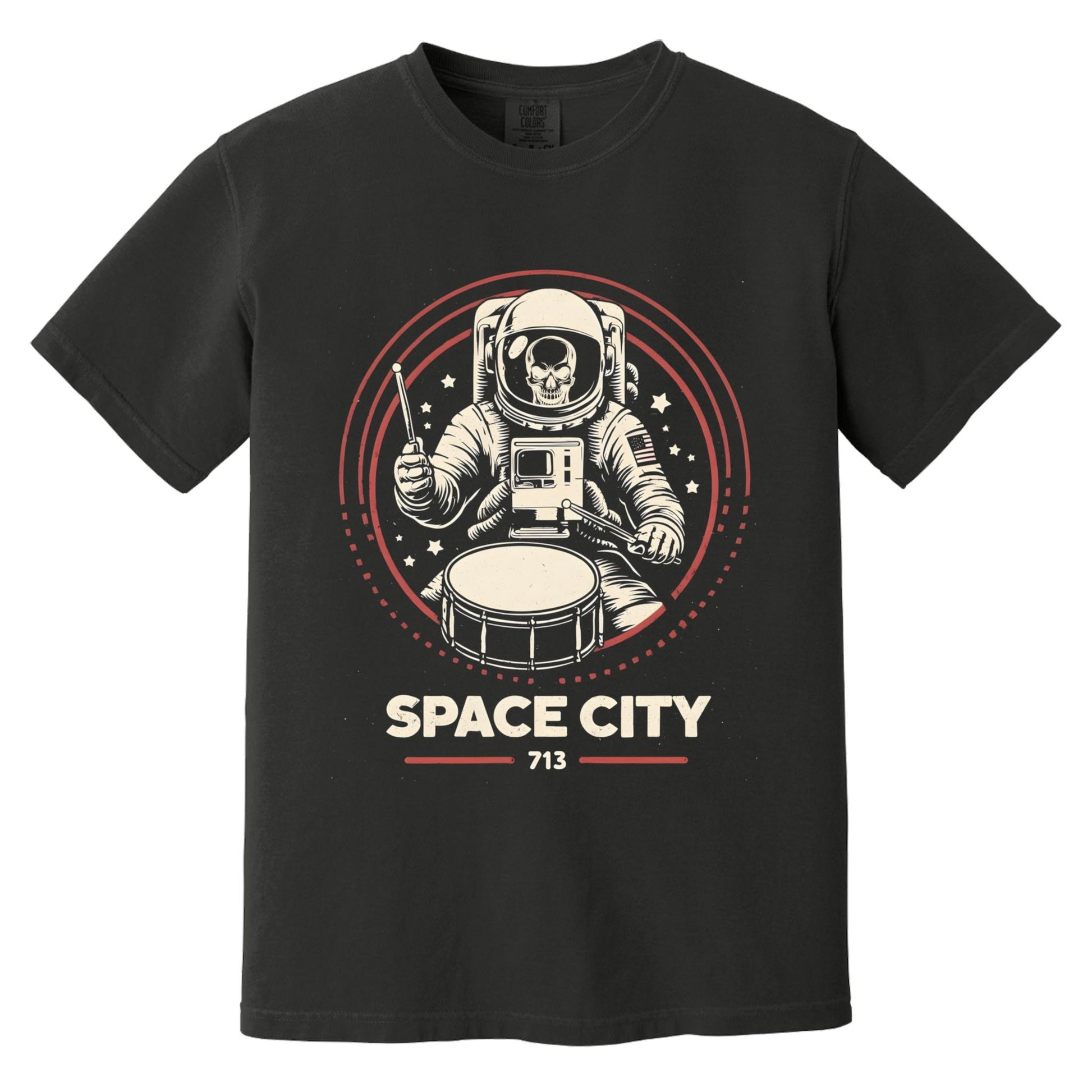 Space City T-Shirt | Comfort Colors® 1717 Black