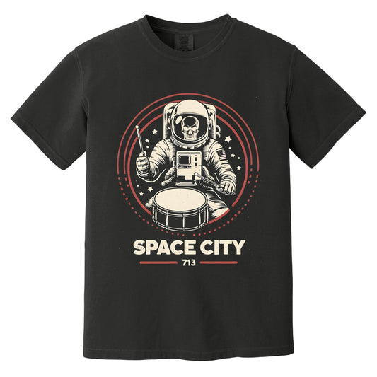Space City T-Shirt | Comfort Colors® 1717 Black