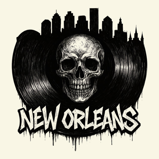 New Orleans Vinyl T-Shirt Design Natural