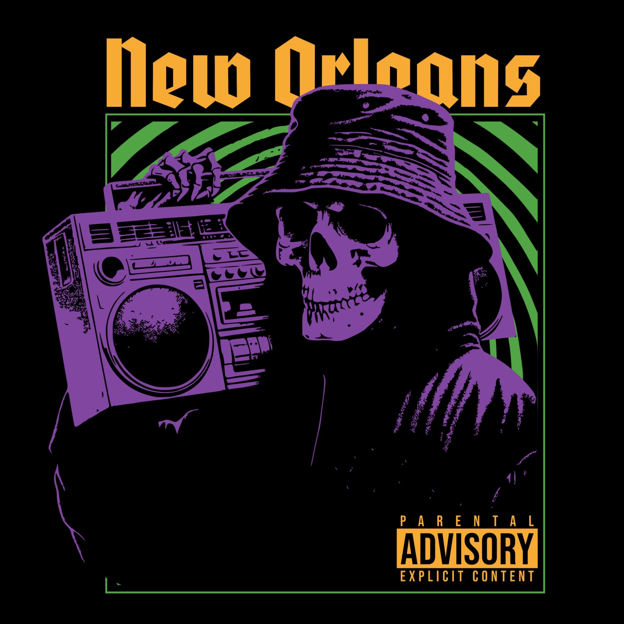 Explicit NOLA Tee Design Black