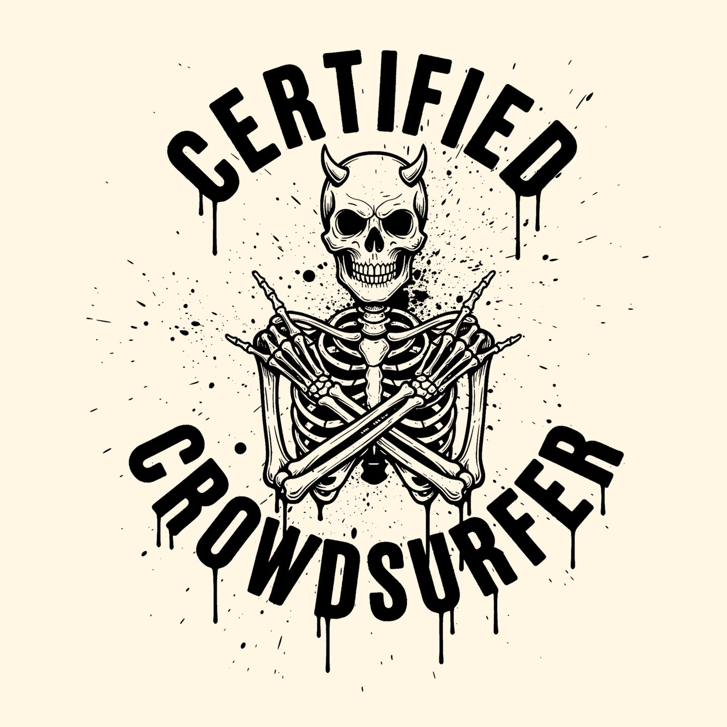 Crowdsurfer Tee Design Natural
