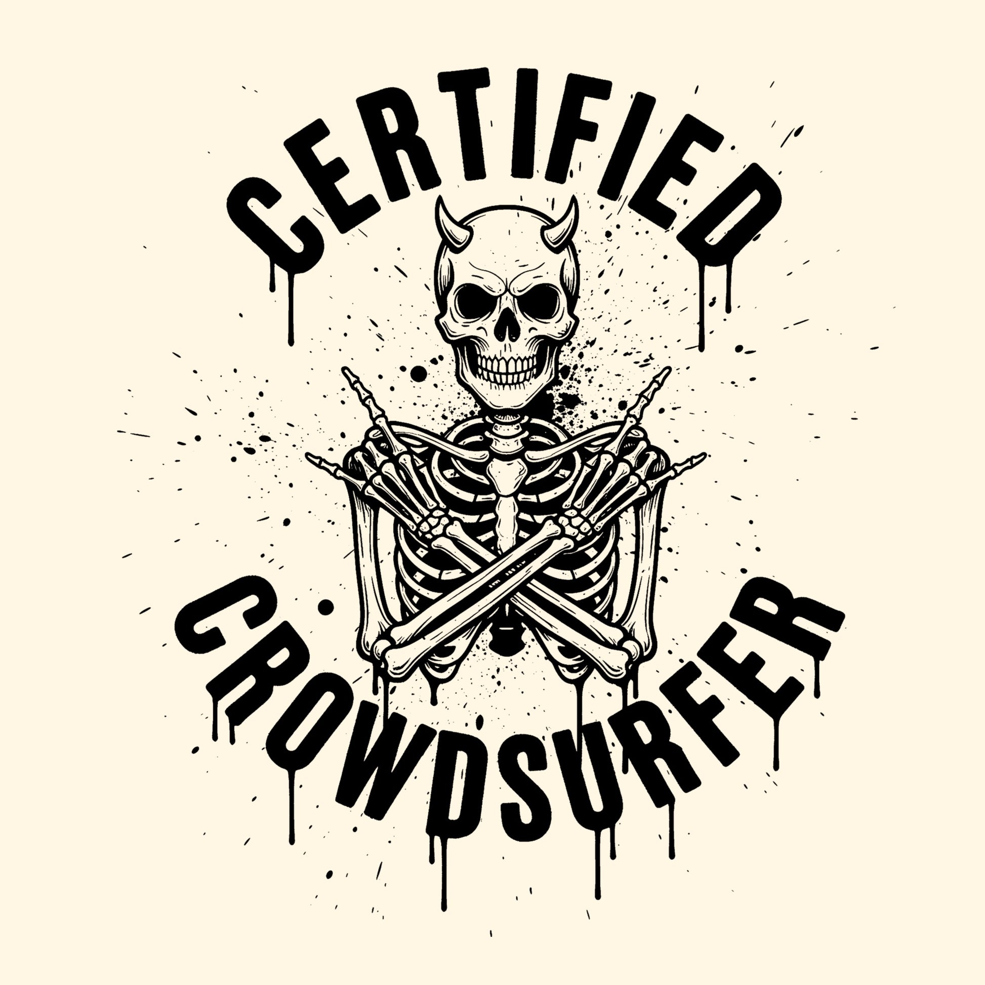 Crowdsurfer Tee Design Natural