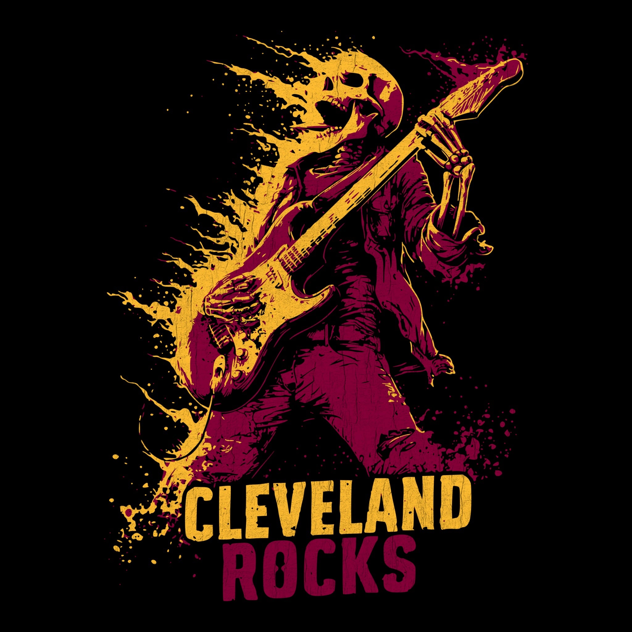 Cleveland Rawks Tee Design Black