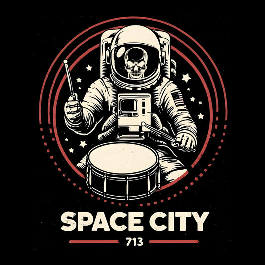 Space City T-Shirt Design Black