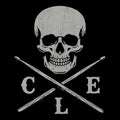 CLE Sticks Tee Design Black