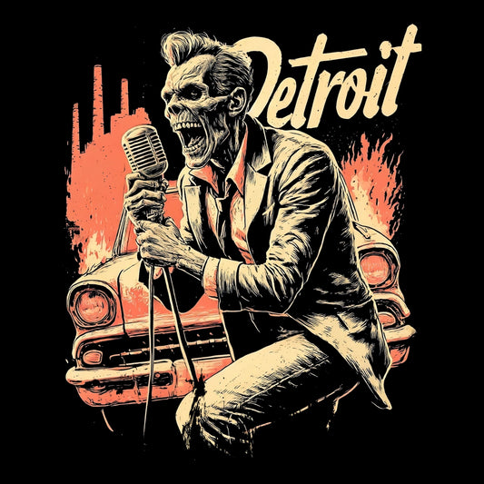 Detroit Zombie Tee Design Black