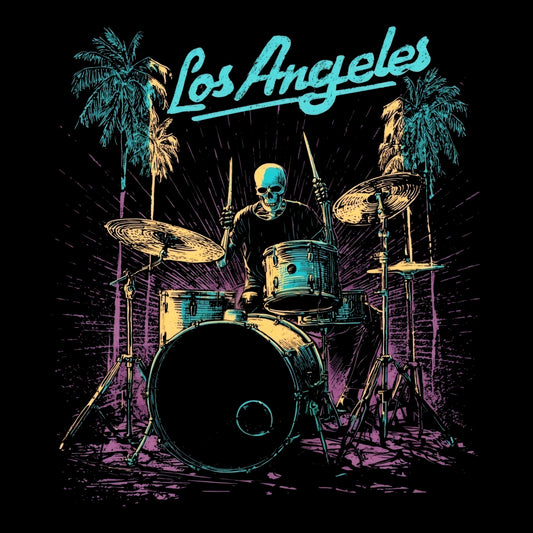 L.A. Drummer T-Shirt Design Black