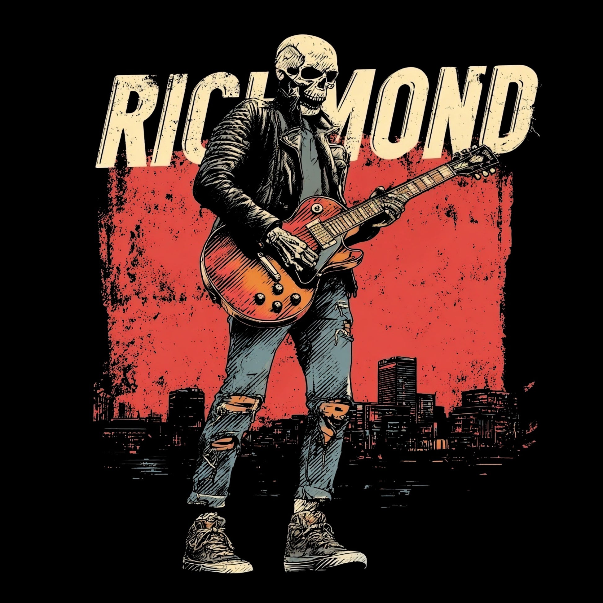 Richmond Rocker T-Shirt Design Black