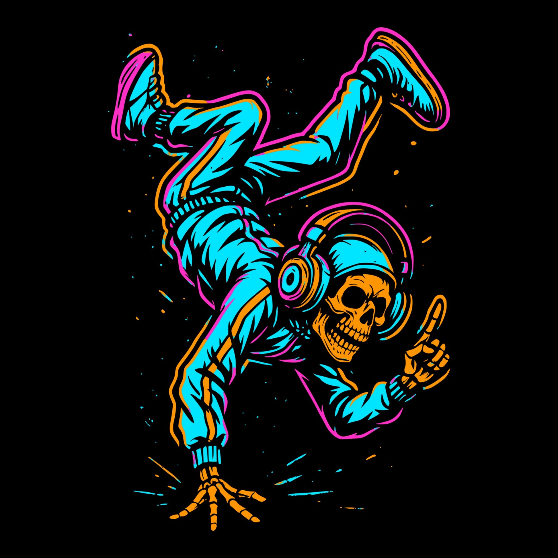 Breakdance Tee Design Black