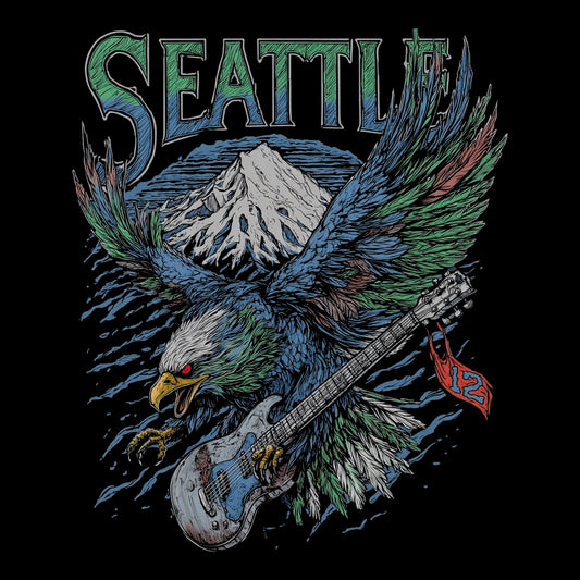 Seahawk Tee Design Black