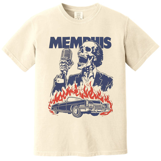 Memphis Cadillac Tee | Comfort Colors® 1717 Ivory