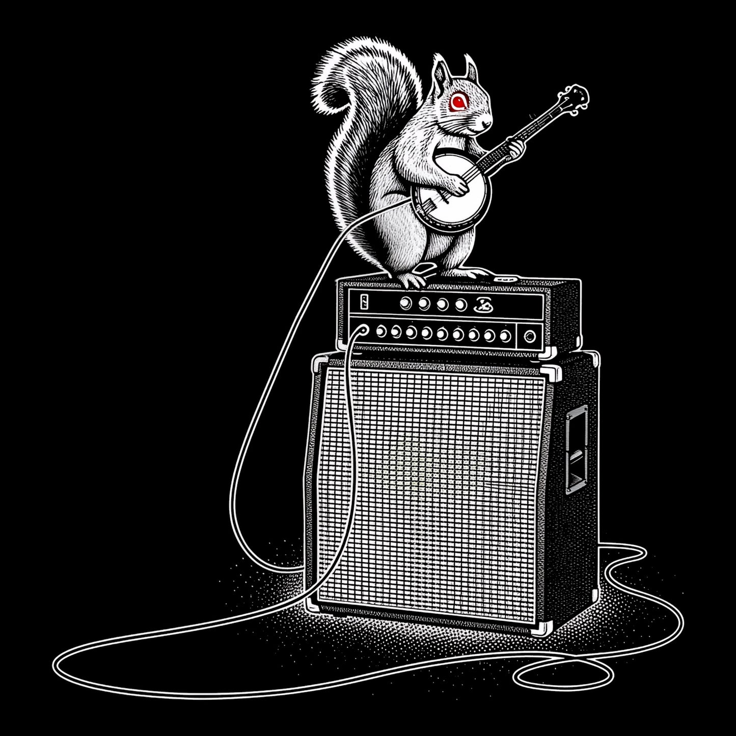 Squirrel Jam Tee Design Black