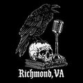 Poe Crow Tee Design Black