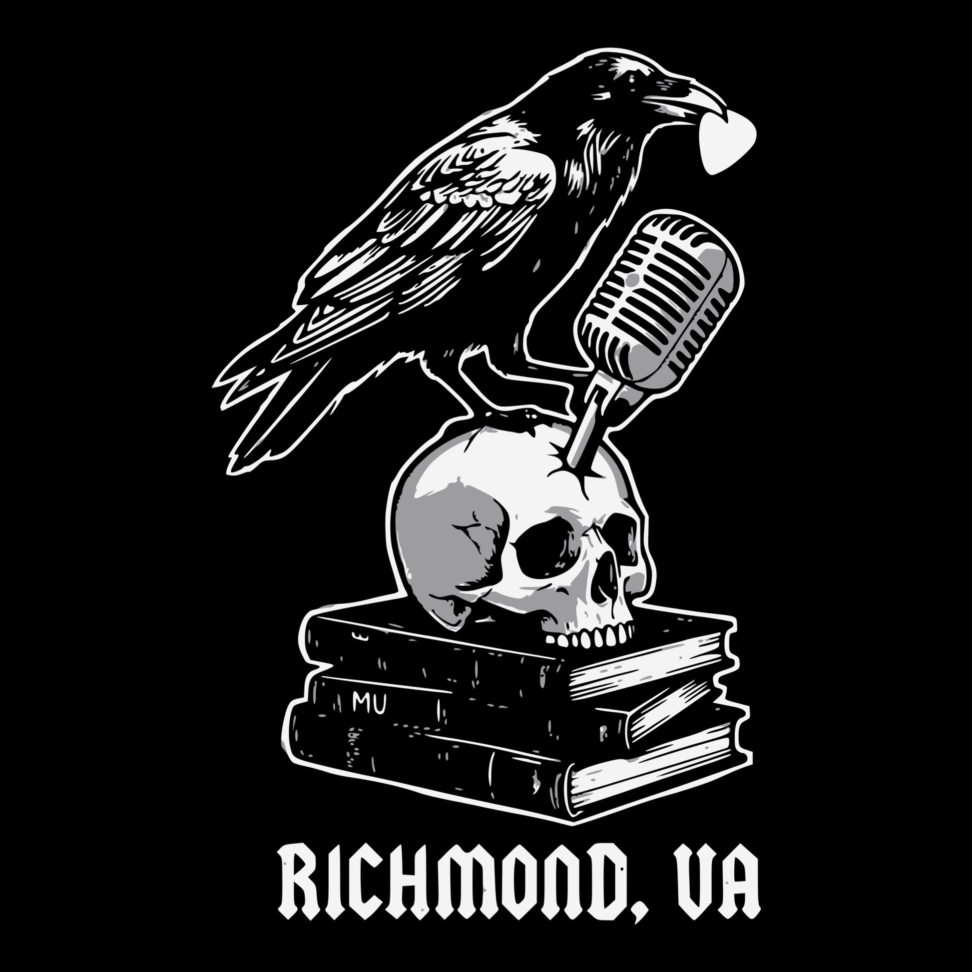 Poe Crow Tee Design Black
