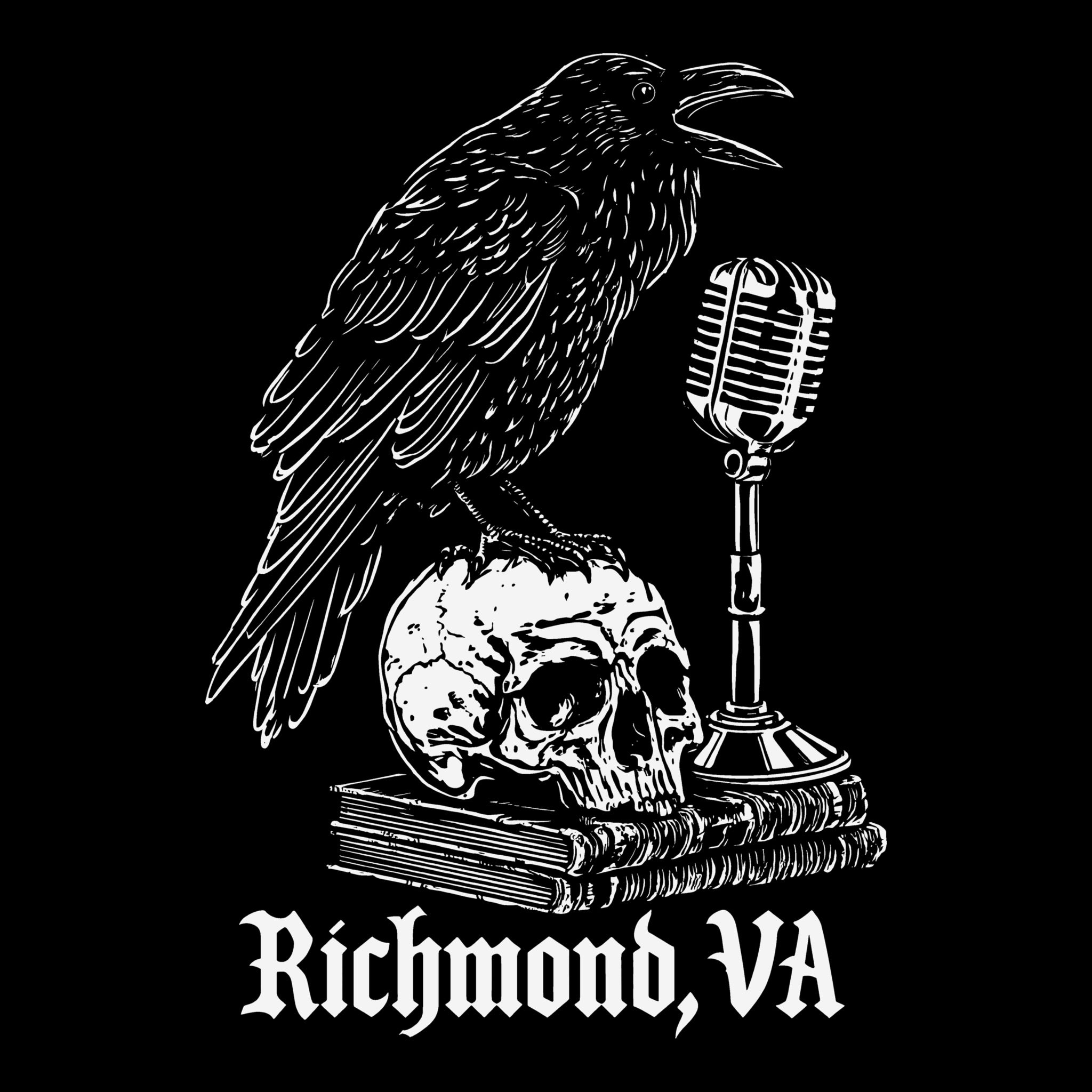 Poe Crow Tee Design Black