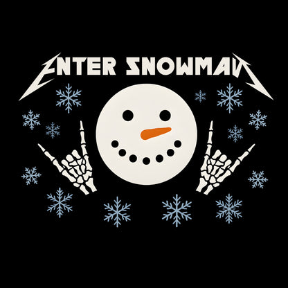 Enter Snowman Tee Design Black