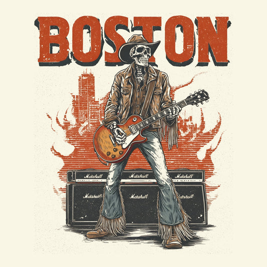 Boston Concert T-Shirt Design Natural