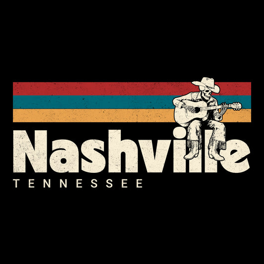 Retro Nashville Tee Design black