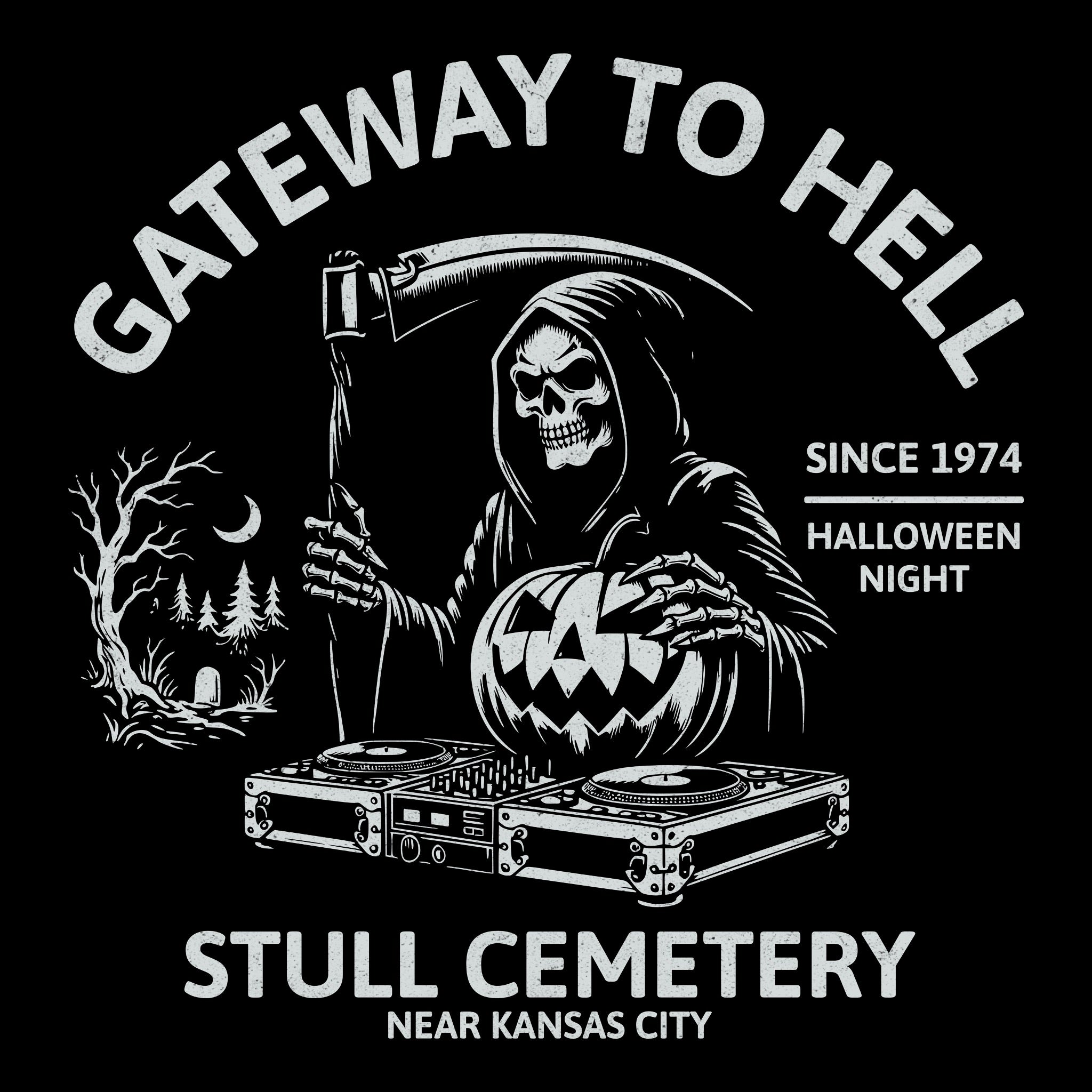 Stull Cemetery Tee Design Black